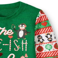 Време на одмор девојки Божиќ украсен џемпер
