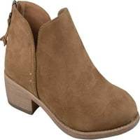 Collectionенска колекција на списанија Livvy Bootle Bootie Taupe Fau Suede 5. М.