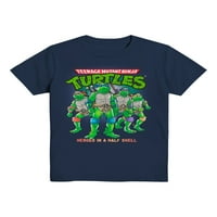 Тинејџерски мутант нинџа желки момчиња кратки ракави ретро графичка маица, големини 4-18
