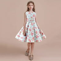 Губотаре Фустан За Мали Деца Девојчиња Со Долги Ракави Секојдневен Фустан Со Лизгач Во А-Линија За Училишна Забава, Сина 9-Години