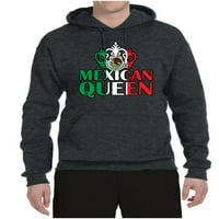 Диви Боби Мексиканската Кралица Латинска Гордост Униз Графички Дуксер Со Дуксер, Хедер Блек, 3x-Голем