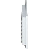 Ekena Millwork 16 W 36 H врв на врвот на теренот за проветрување: Функционален, PVC Gable Vent W 1 4 рамка за рамна трим