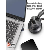 Поли-Војаџер КОРИСТИ Безжични Слушалки + Полнење Стојат - Слушалки Со Едно Уво-Поврзете Се Со КОМПЈУТЕР Mac преку USB - C Bluetooth