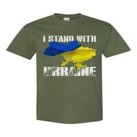 Стојат Со Украина украина земја Мапа Логото Гордост Дт Возрасни Маица Маица