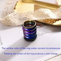 зттд мода термохромни нерѓосувачки челик прстен боја менување прстен накит подароци