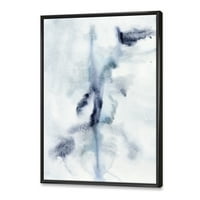 Дизајн Апстракт на облаци темно сина боја IV 'модерна врамена платно wallидна уметност печатење