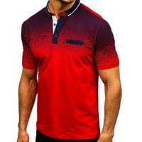 Летни кошули на какина За Мажи Дозвола Мажи Печатење Со Кратки Ракави Пуловер Маица Блуза