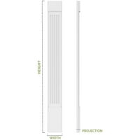 5 W 90 H 2 P два еднакви рамни панели PVC Pilaster W Декоративен капитал и база