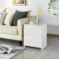 Март фиоки дрвена крајна маса за дом и канцеларија, бело