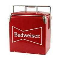 Budweiser гроздобер тврд пијалок ладилник изолиран метал надворешен со рачка за само -заклучување - црвена