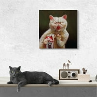 СТУПЕЛ ИНДУСТРИИ Недостасува мачка млеко Бо кисело лице семејство Пет платно wallидна уметност, 36, дизајн од Лусија Хефернан