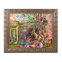 Трговска марка ликовна уметност човекот за сончање платно уметност од oshош Биер, златна украсна рамка