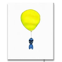 Симболи и предмети на Wynwood Studio Symbols и предмети Wallидни уметнички платно „Dream Big“ играчки - жолта, сина боја