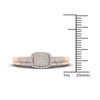 1 3CT TDW 10K розово злато дијамантски сет